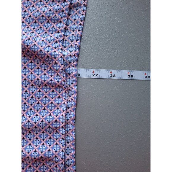 Talbots Womens Tank Top L Pink Purple Sleeveless Geometric Print Preppy - Picture 7 of 7